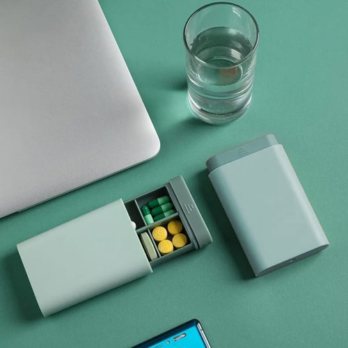 Overt Customizable Pill Organizer 6 Grid Practical Case Design