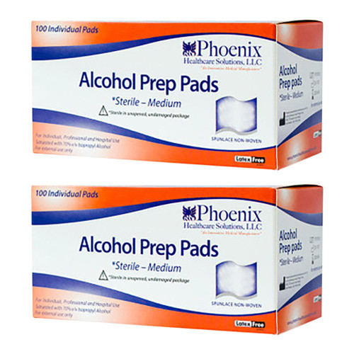Phoenix healthcare alcohol prep 100 ct [ 2 Pack ]