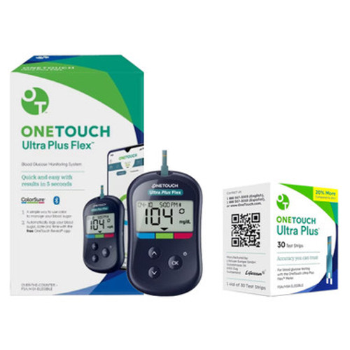 OneTouch Ultra Plus Flex Diabetes Testing System with 30 Test strips OneTouch Ultra Plus Flex Diabetes Testing System with 30 Test strips