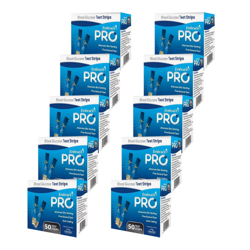 Omnis Health Embrace PRO Blood Glucose Test Strips 500 Test Strips