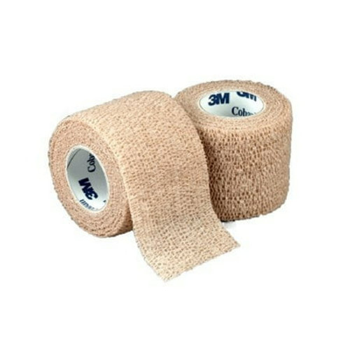 3M Coban - Cohesive Bandage - 3" x 5 yards, Standard Compression Self-adherent Closure Tan NonSterile 3M Coban - Cohesive Bandage - 3" x 5 yards, Standard Compression Self-adherent Closure Tan NonSterile