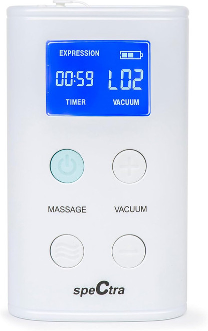 Spectra 9 Plus portable pump with CaraCups wearable collection kit on white background
