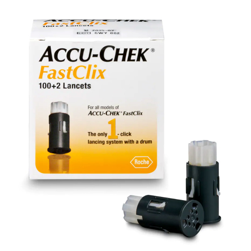 Accu-Chek FastClix Lancing Device [+] FastClix lancet 102 Ct For GLucose Care