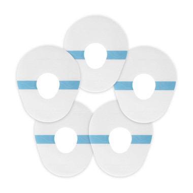 Overt Waterproof, Breathable & Clear Patches for Insulin Pumps, 0.8-Inch Hole [ 5 Pack ]
