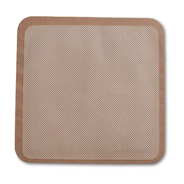 Eclypse CR3881 adherent dressing unfolded showing full 4 x 4 inch square size