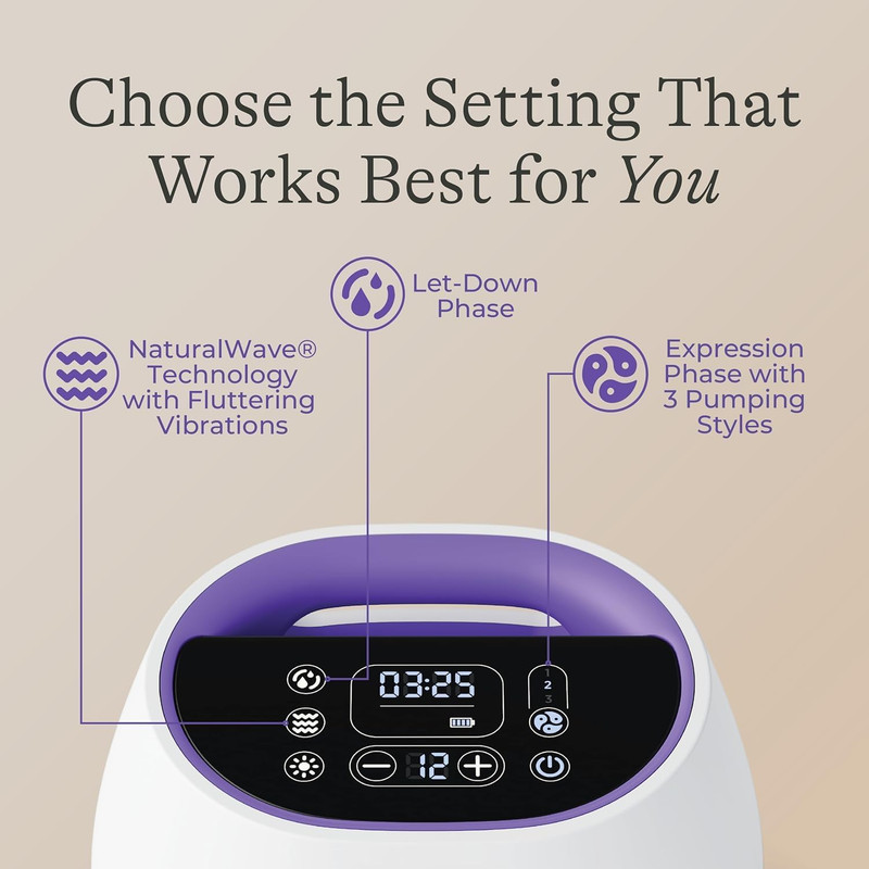Three Baby-Inspired Pumping Styles: Allows you to choose from three distinct pumping patterns, giving you the flexibility to customize each session for comfort and optimal milk expression