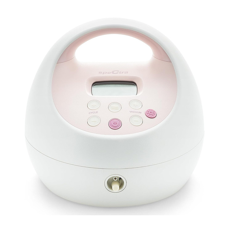 Spectra S2 Plus breast pump with manual hand pump switch kit on white background