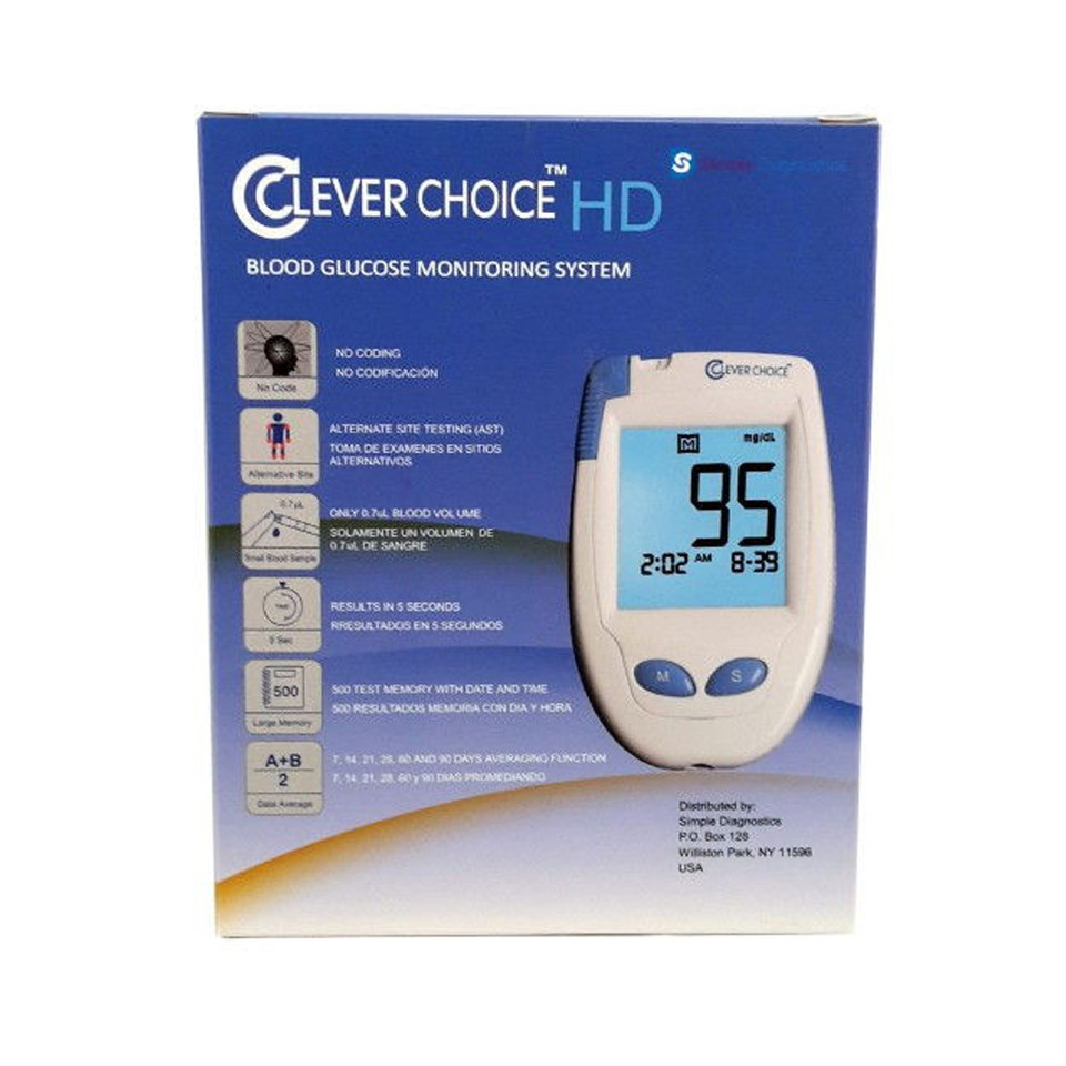 Clever Choice HD Blood Glucose Monitor For Glucose Care