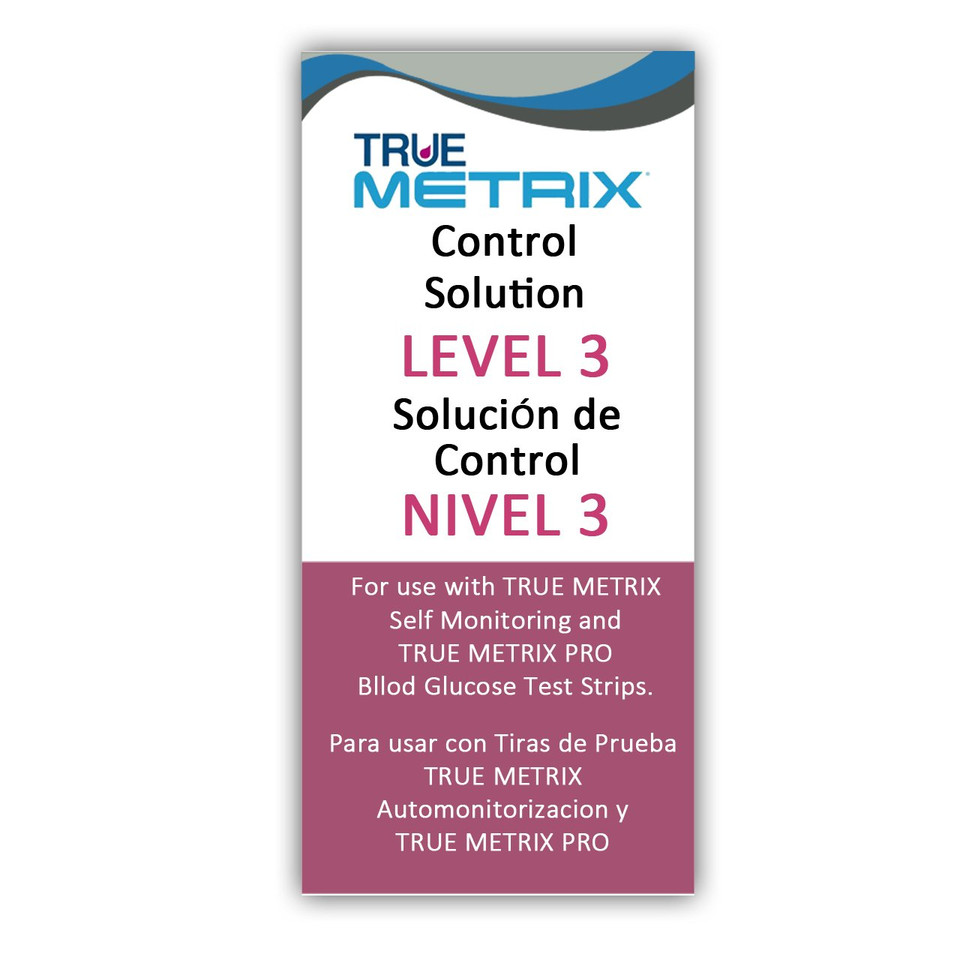 TRUE Metrix Control Solution  - HIGH - Level 3 For GLucose Care
