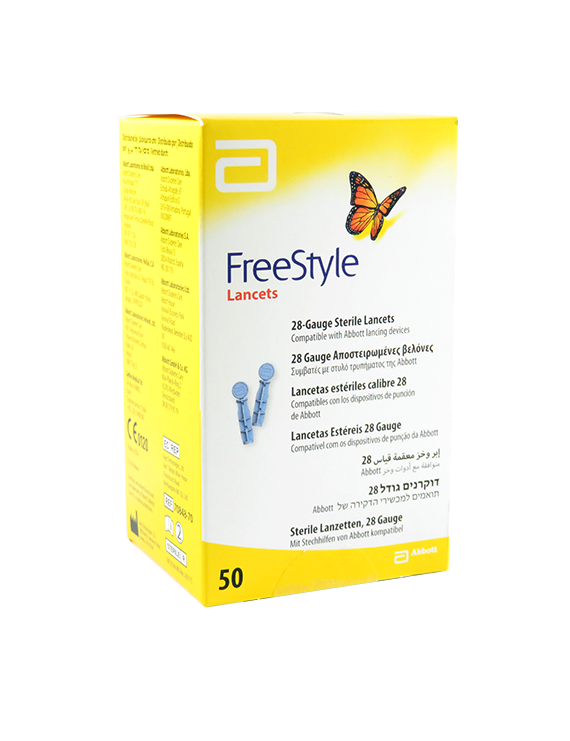 Abbott FreeStyle Lancing  Device (+) freestyle Lancets 100 Ct & Alcohol Swab For Glucose Care