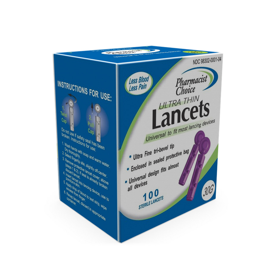  Clever Choice Pharmacist Choice Twist Top 30G Lancets 100s [6 Pack] For Glucose Care
