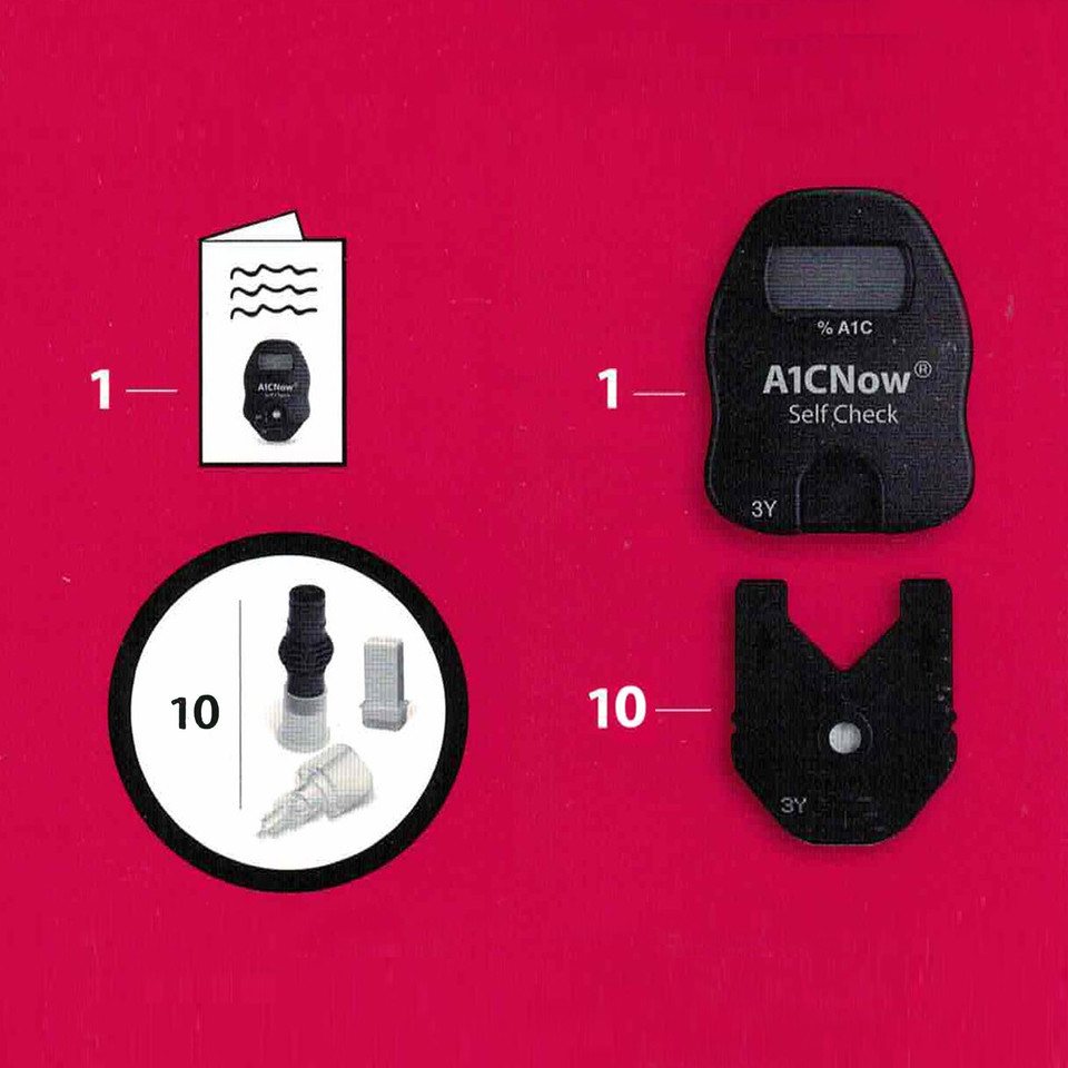 A1C Now+ Diabetes Management HbA1c Test - 10 Tests #1031004
