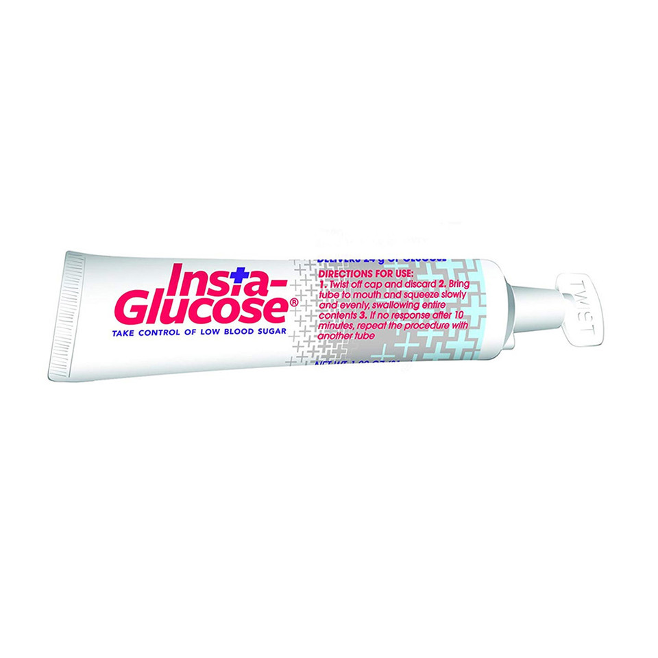 Insta-Glucose Oral Glucose Gel For Low Blood Sugar  1.09 Oz Tube
