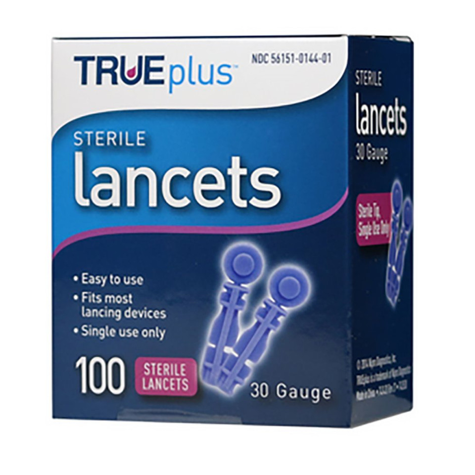 TRUEplus Universal Twist Top 30 Gauge 600 Lancets - 6 Box 100
