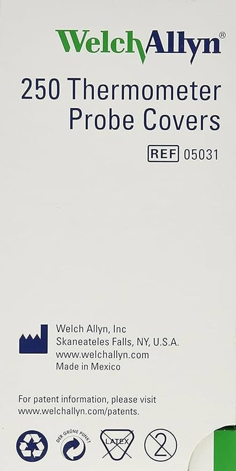 Welch Allyn Thermometer Probe Cover SureTemp  250 Ct
