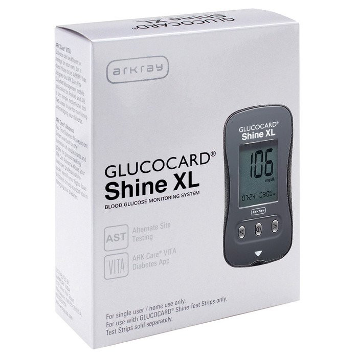 Arkray Glucocard Shine XL Meter with Shine 50 Test Strips