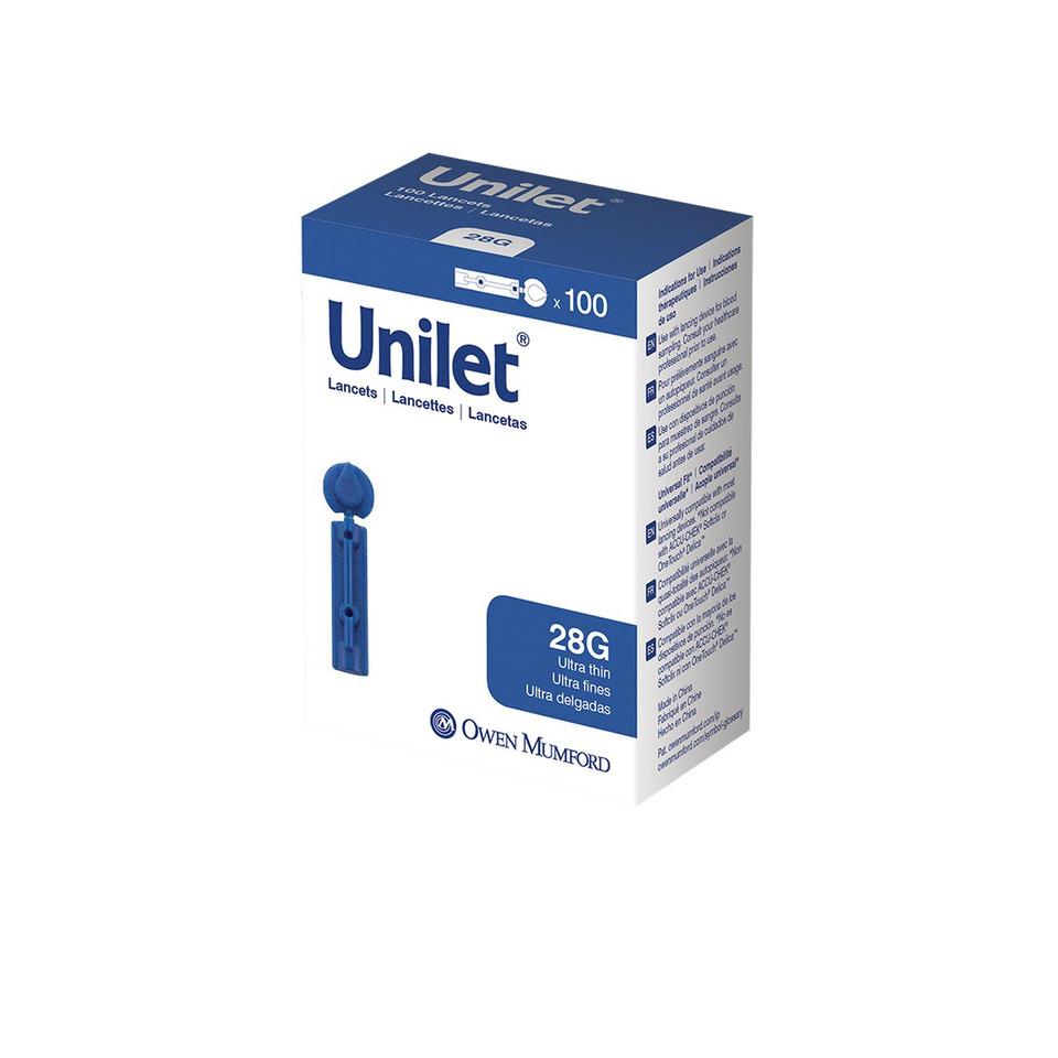 Unilet Ultra Thin 28G - 100 Ct - #AT 0565 [ 6 Pack ]