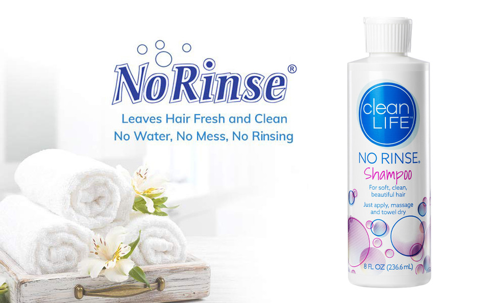 Clean Life Shampoo No Rinse 8 oz. Bottle Unscented