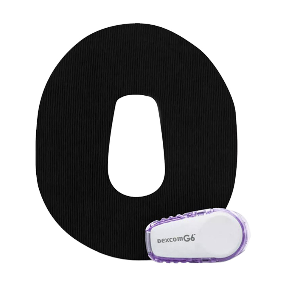 Overt Dexcom CGM Adhesive Patch - Black [ 5 Pack } For G6