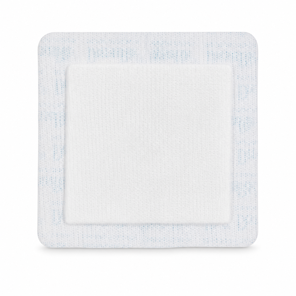 Sterile Border Gauze With Adhesive Border, 6" X 6"
