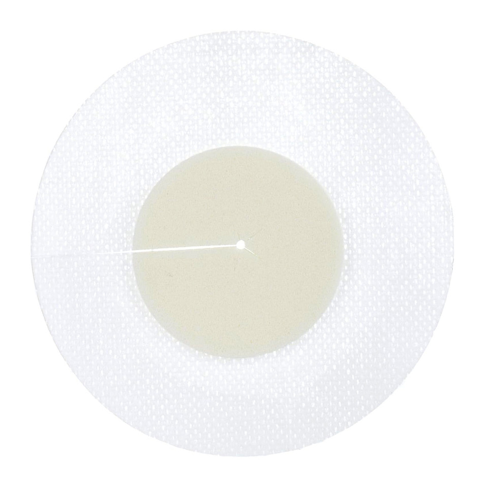 Border Foam Waterproof Dressing, 4" Round Fenestrated