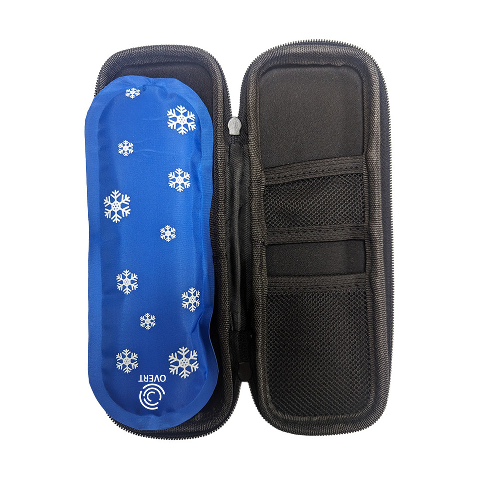 Overt hard and soft Pouch for Insulin Pen And Supplies With ICE GEL