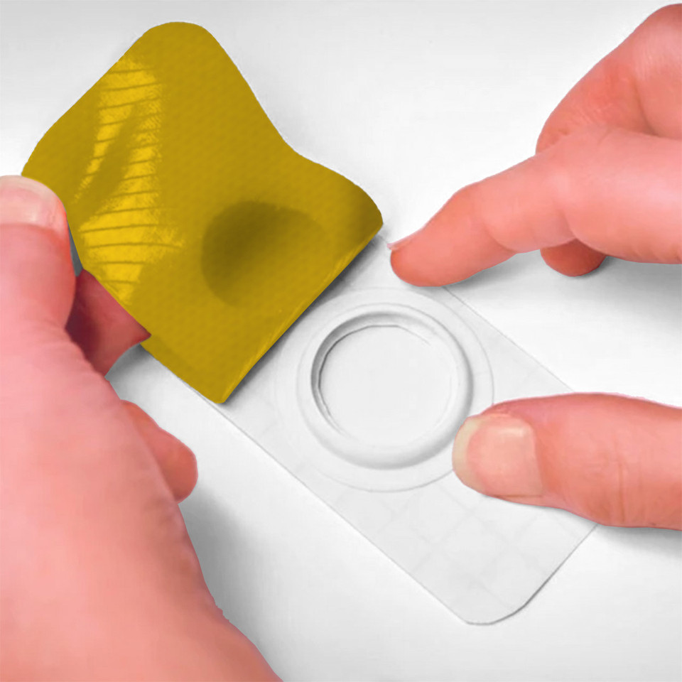 Overt FreeStyle CGM Flexible Patch with Ring - Yellow [5 pack] For Libre or Libre 2