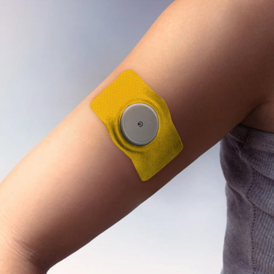 Overt FreeStyle CGM Flexible Patch with Ring - Yellow [5 pack] For Libre or Libre 2