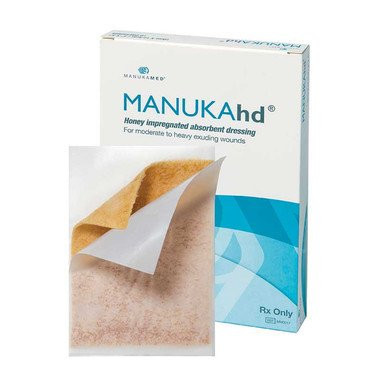 Manukamed MANUKAhd  Honey-Infused Dressing  Advanced Healing for Complex Wounds   - 4 X 5