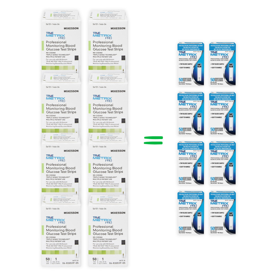 TRUE Metrix Pro Blood Glucose 400 Test Strips By McKesson