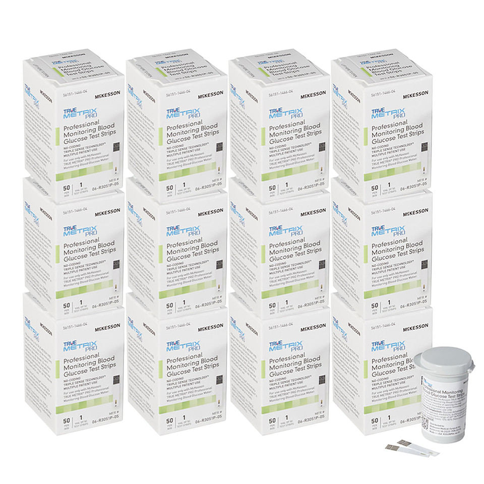 TRUE Metrix Pro Blood Glucose 600 Test Strips By McKesson
