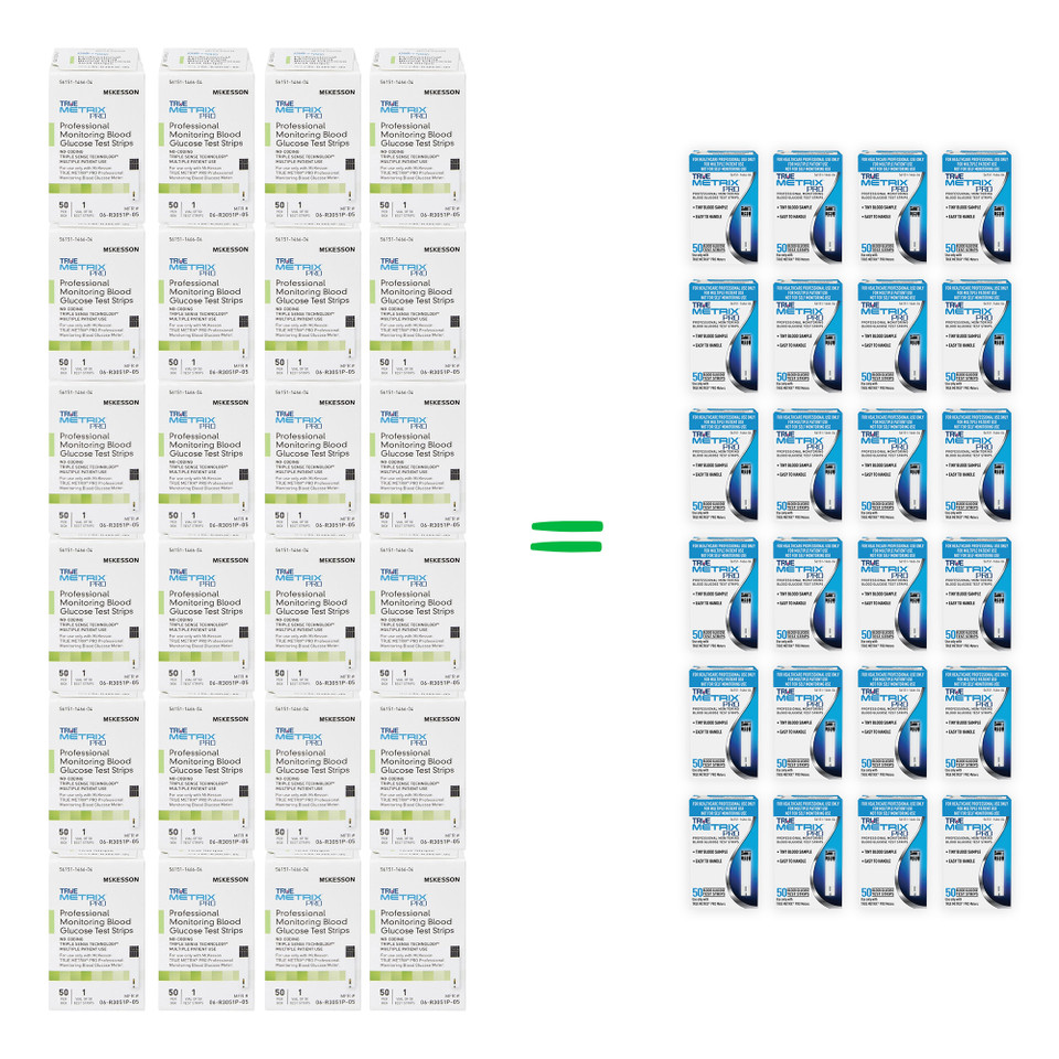 TRUE Metrix Pro Blood Glucose 1200 Test Strips By McKesson