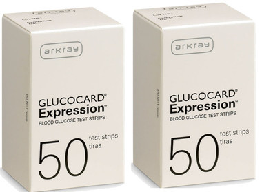 Arkray Glucocard Expression Meter with Expression 100 Test Strips