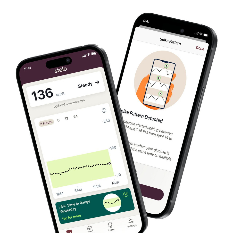 Stelo Continuous Glucose Monitor for Health & Wellness [ 2 Pack ]