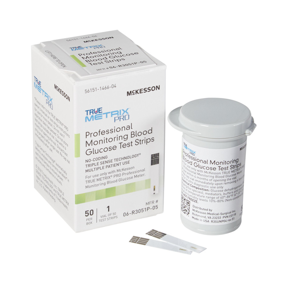TRUE Metrix Pro Blood Glucose 200 Test Strips By McKesson