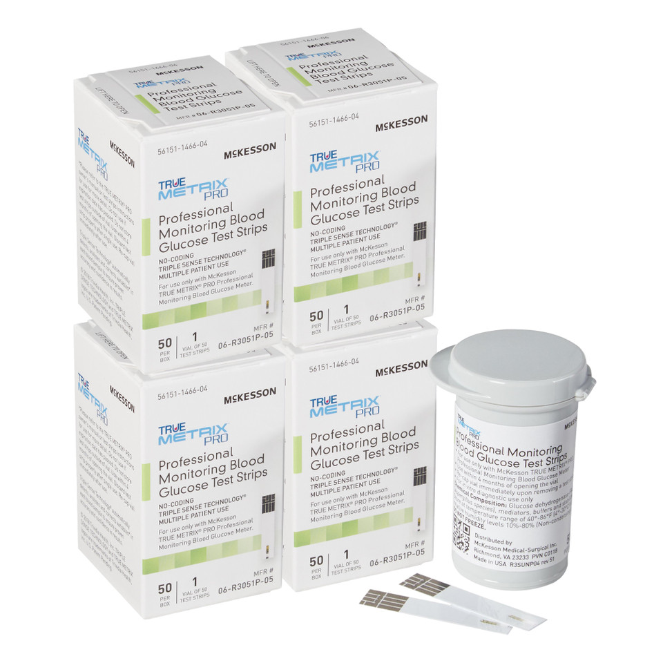 TRUE Metrix Pro Blood Glucose 200 Test Strips By McKesson