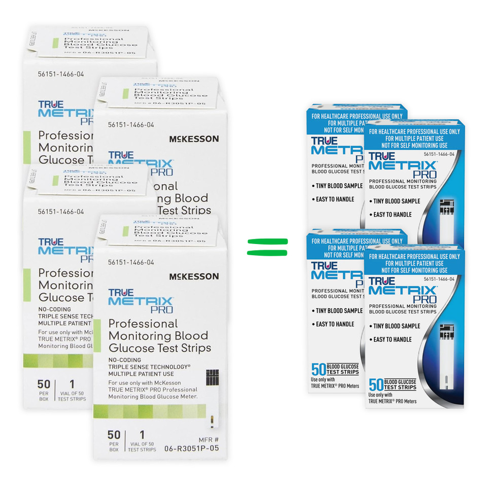 TRUE Metrix Pro Blood Glucose 200 Test Strips By McKesson