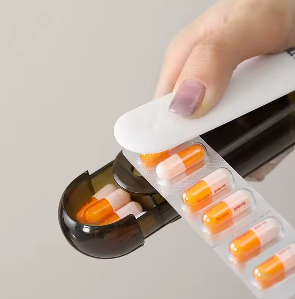 Overt 2 in 1 Portable Pill Remover with Medicine / Pills Assistance Tool