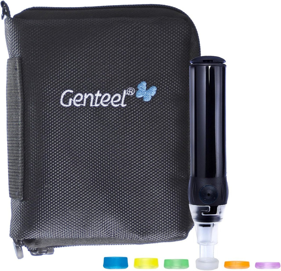 Genteel Plus No Prick Pain Vacuum Lancing Device for Diabetes Testing Blood Sugar Glucose - Black
