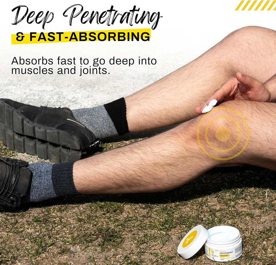 TIDL Sport: Deep Tissue Cooling Cream for Athletes Maximum Pain Relief & Recovery 3 oz