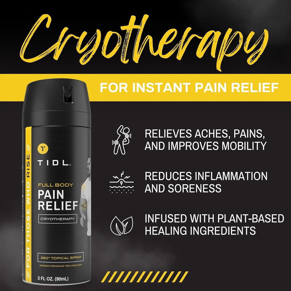 TIDL Sport  Deep Tissue Cooling Spray for Athletes Maximum Pain Relief & Recovery 3 oz