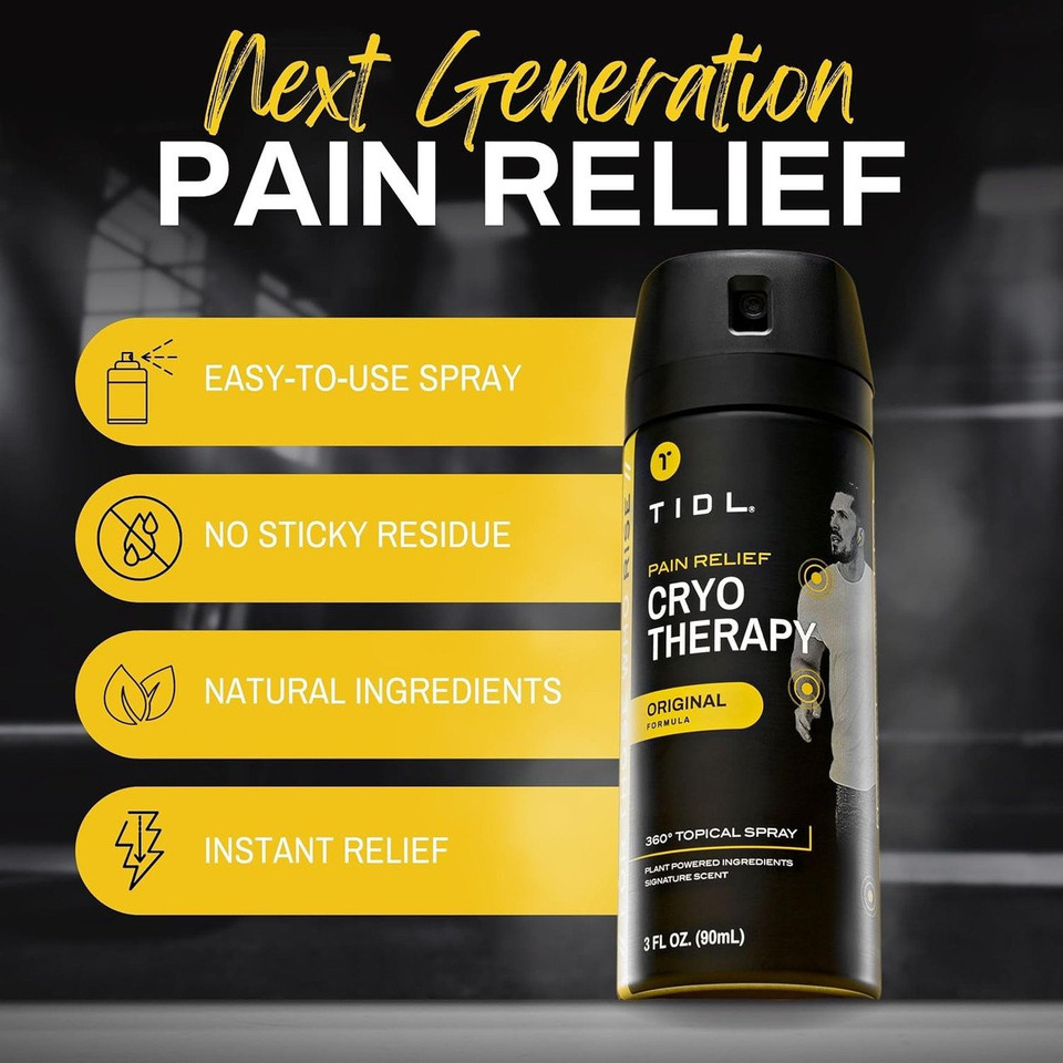 TIDL Sport  Deep Tissue Cooling Spray for Athletes Maximum Pain Relief & Recovery 3 oz