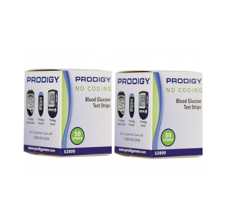 Prodigy AutoCode® Talking Blood Glucose Meter Plus 2 Boxes (100ct) Prodigy Test Strips
