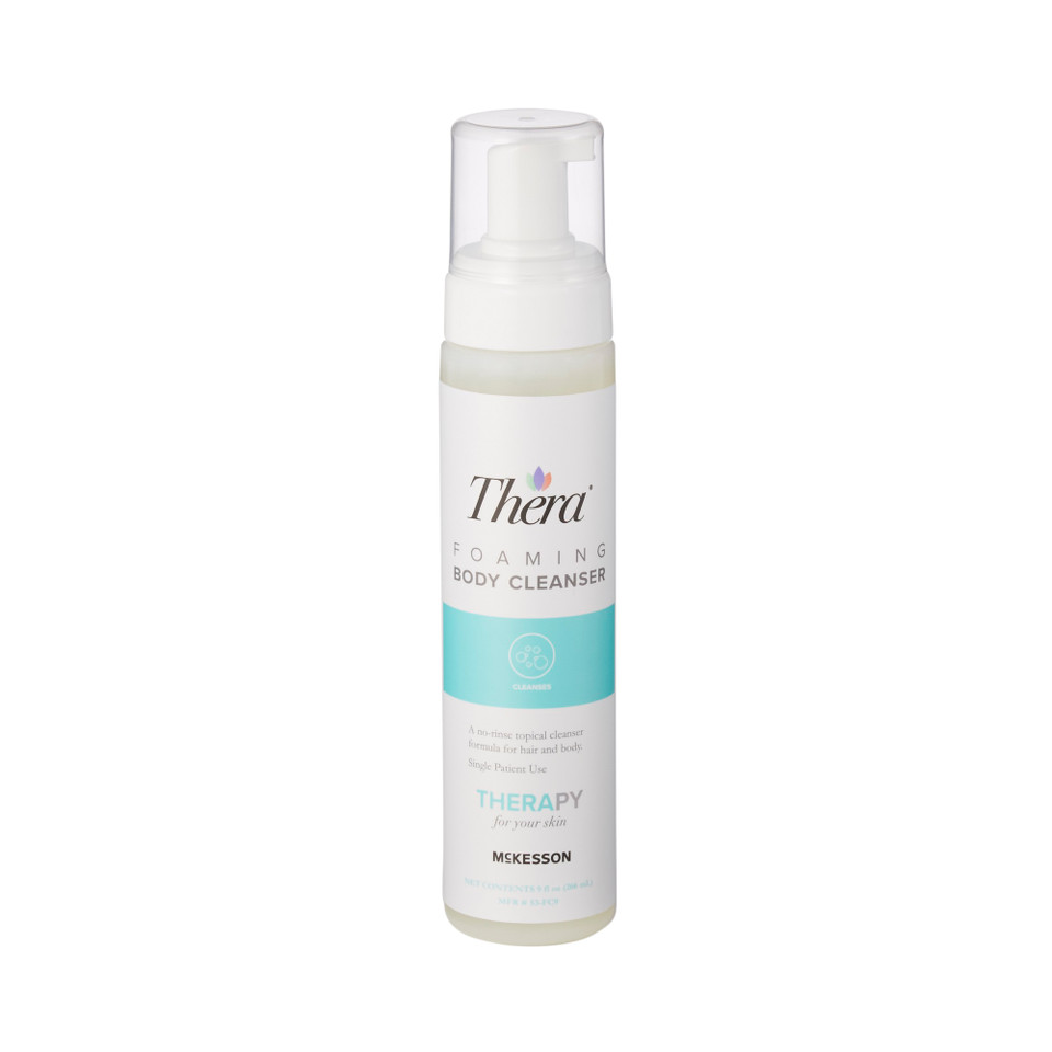 Thera Foaming 9 oz. Pump Bottle Scented Rinse-Free Shampoo and Body Wash By McKesson
