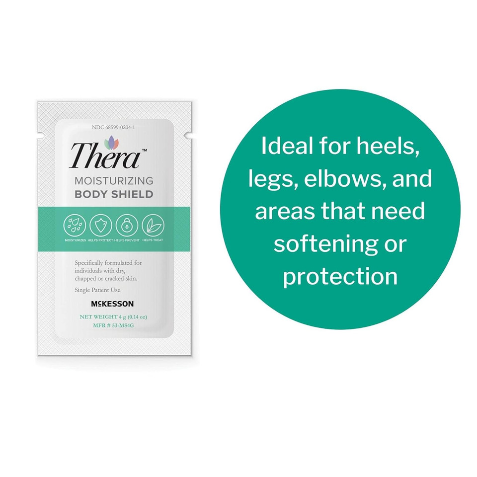 Thera Moisturizing Body Shield 4 Gram Individual Packet Scented Cream Skin Protectant By McKesson