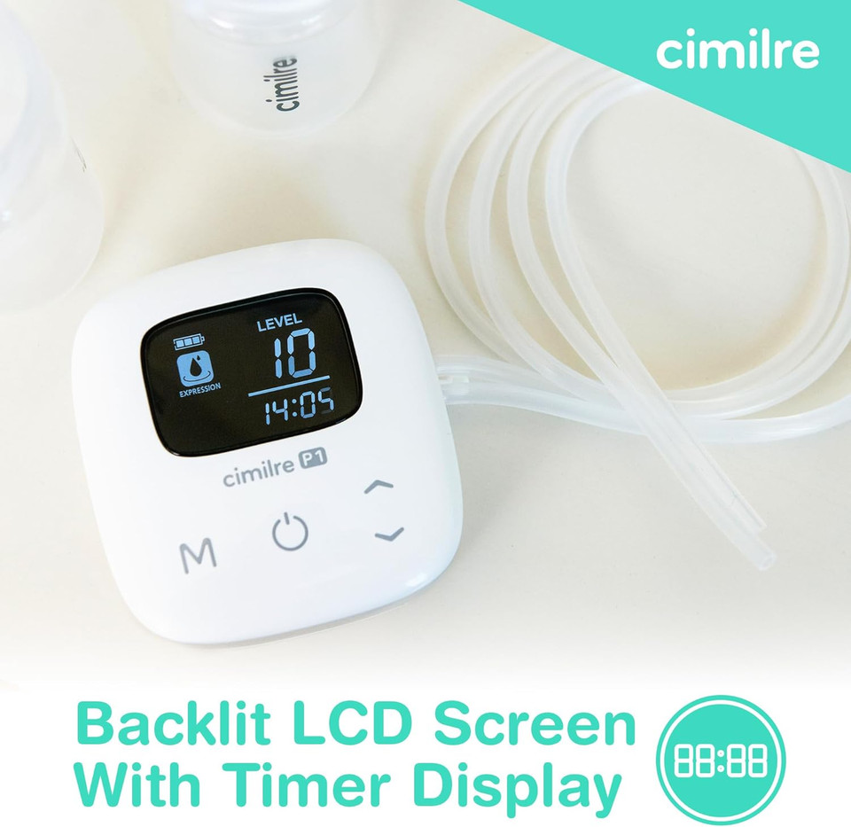 Backlit LCD screen on P1 with timer display and touch controls