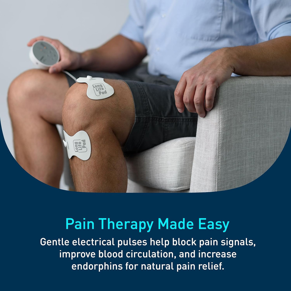 OMRON Pocket Pain Pro TENS Unit with Long Life Pads – reusable pads up to 150 times