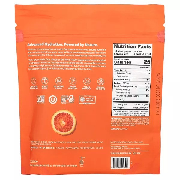 Electrolyte mix with 4x the electrolytes of sports drinks and zero added sugar