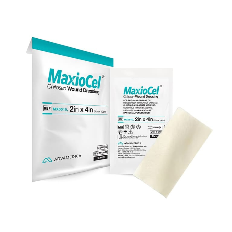 MaxioCel Chitosan Wound Dressing 2x4 Inch