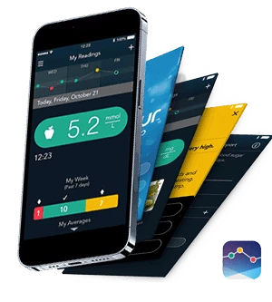 Contour Plus meter synced with smartphone app – Bluetooth connectivity for automatic data upload